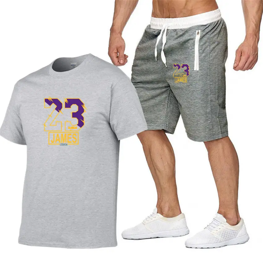 Men Maroon 23 Games Print T-Shirt & Shorts Set