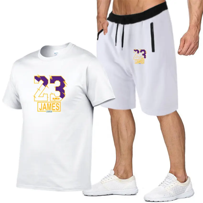 Men Maroon 23 Games Print T-Shirt & Shorts Set
