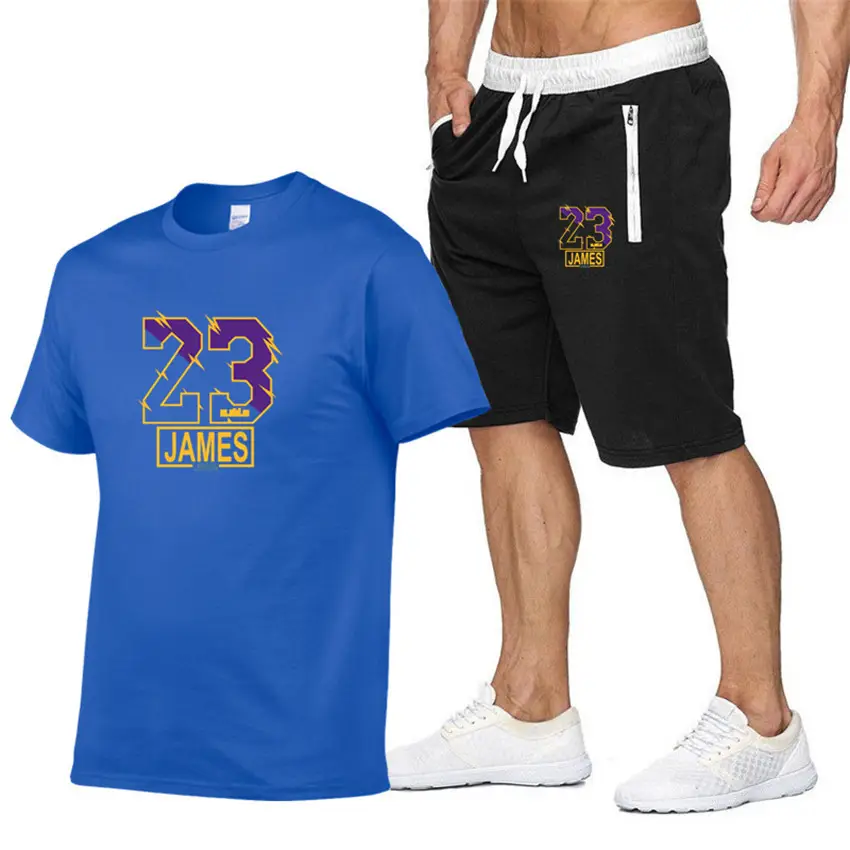 Men Maroon 23 Games Print T-Shirt & Shorts Set
