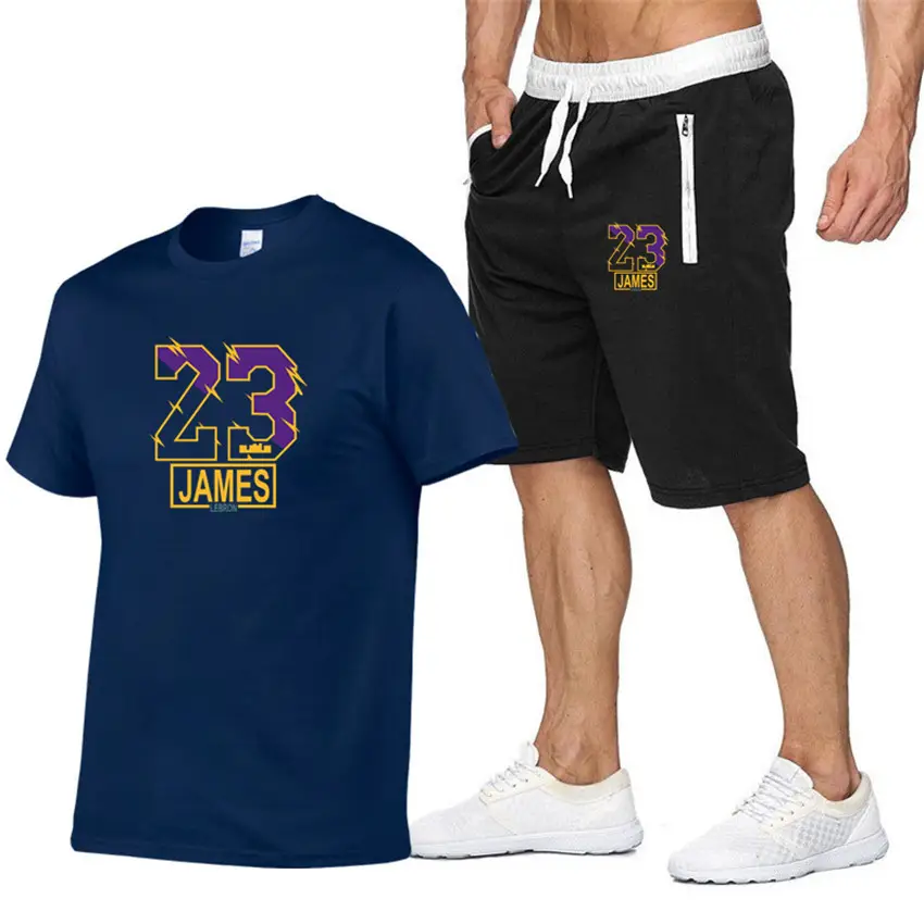 Men Maroon 23 Games Print T-Shirt & Shorts Set