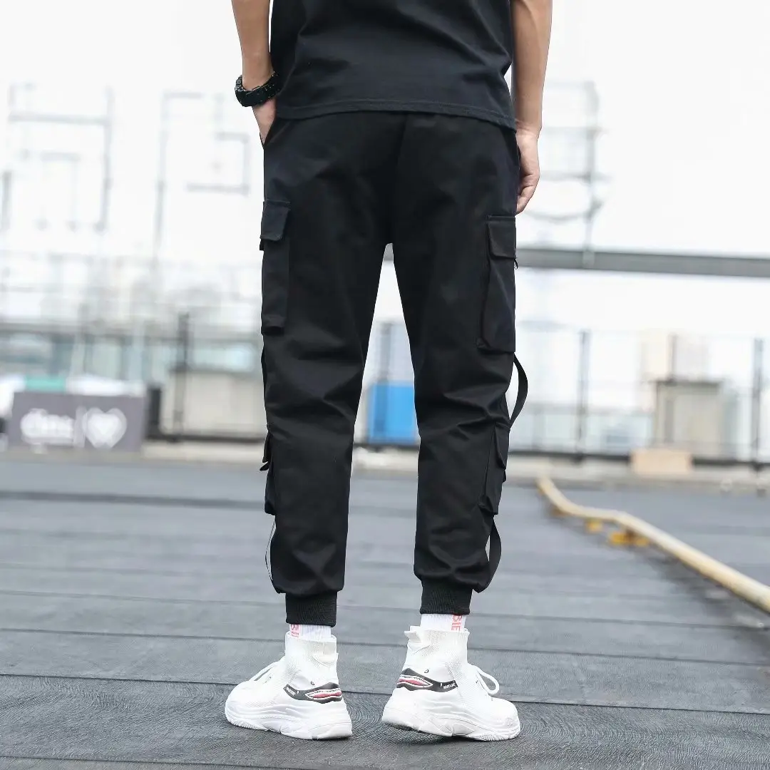 Men Korean Style Loose Fit Black Pants 2020 - Image 6