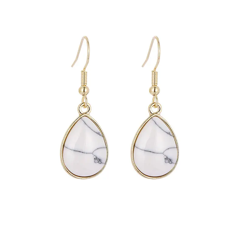 Sweet Blue Stone Drop Earrings for Women - Image 3