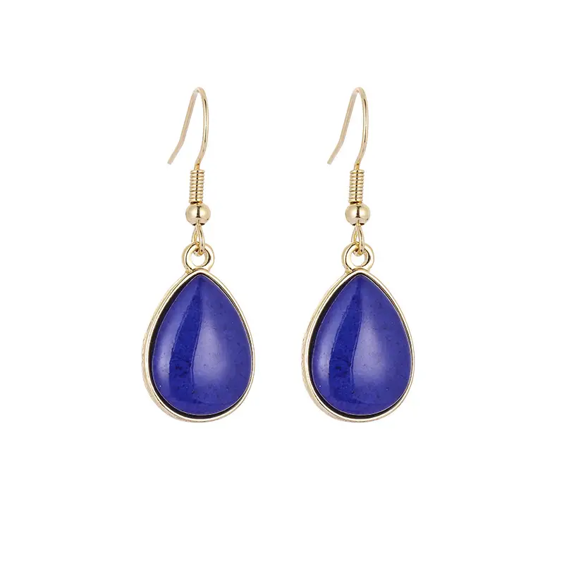 Sweet Blue Stone Drop Earrings for Women - Image 4