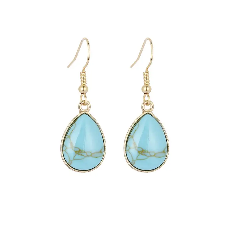 Sweet Blue Stone Drop Earrings for Women - Image 6