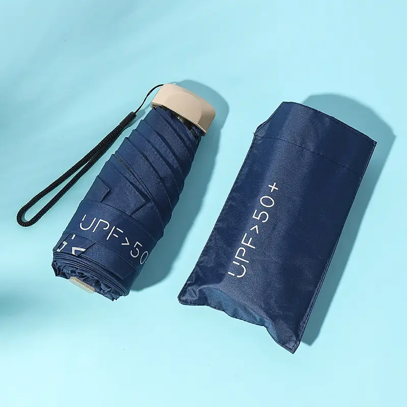 Pink Mini Pocket Umbrella with Logo - Image 10