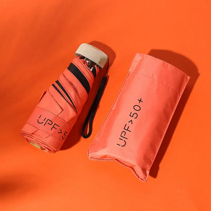 Pink Mini Pocket Umbrella with Logo - Image 3