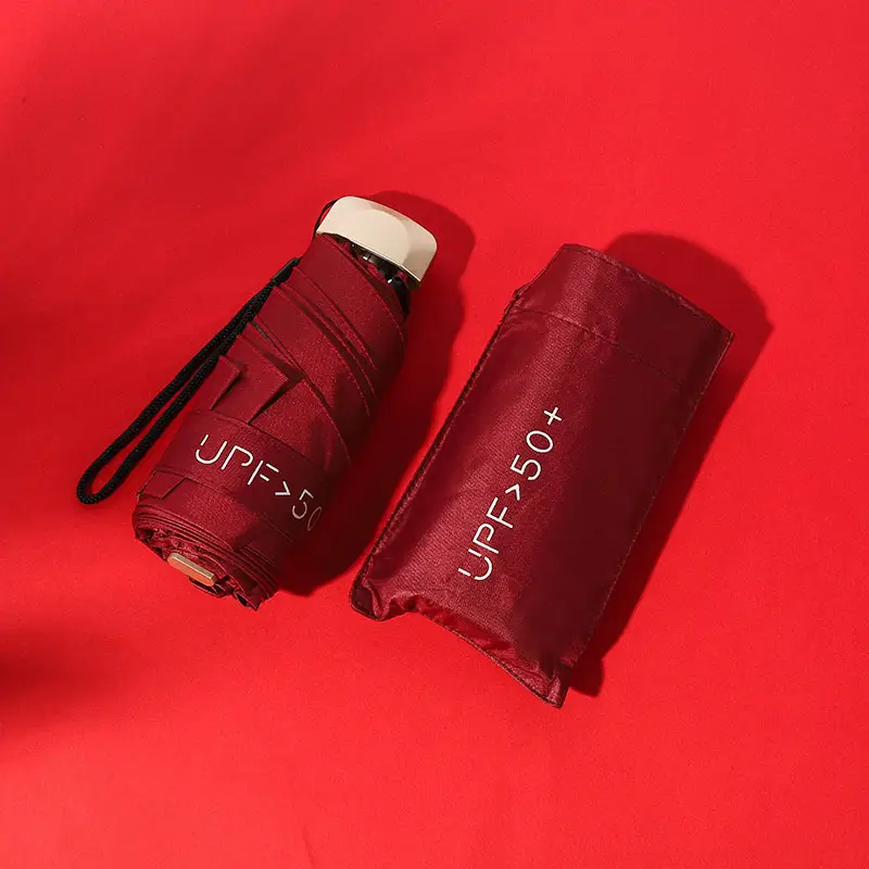 Pink Mini Pocket Umbrella with Logo - Image 5