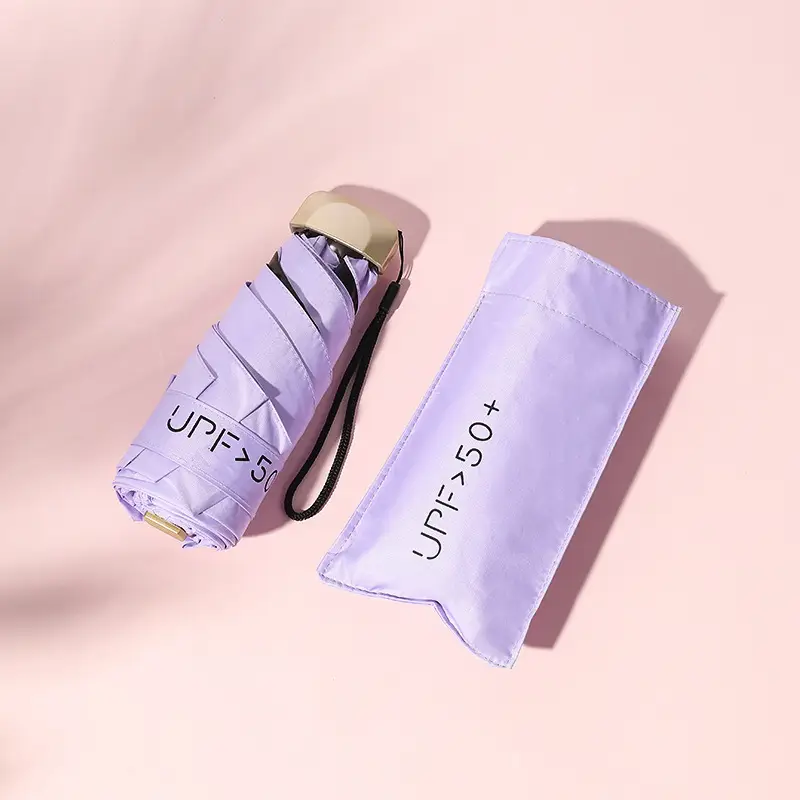 Pink Mini Pocket Umbrella with Logo - Image 6