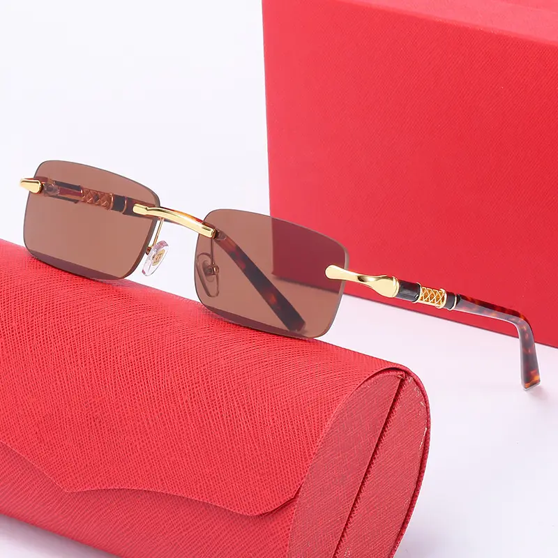 Europe & US Cross Border Frameless Sunglasses Men Women - Image 2