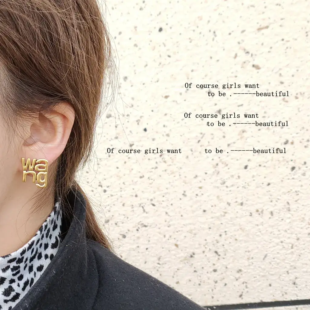 Retro Gold English Earrings for Women 2024 - Image 3