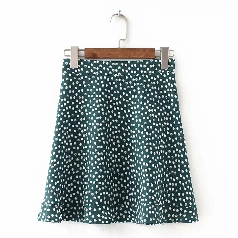 Black Polka Dot High Waist Mini Skirt - Image 6