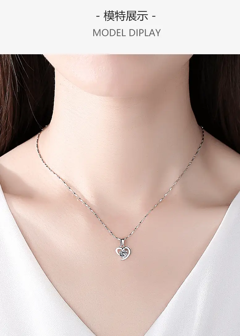 Heart Shaped Gold Plated Necklace for Women Valentine's Day — feature 9