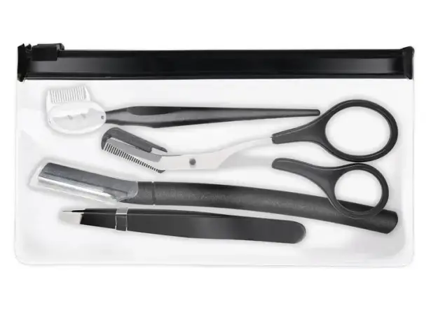 New Milk White Eyebrow Trimming Knife 4-Piece Set - Image 8