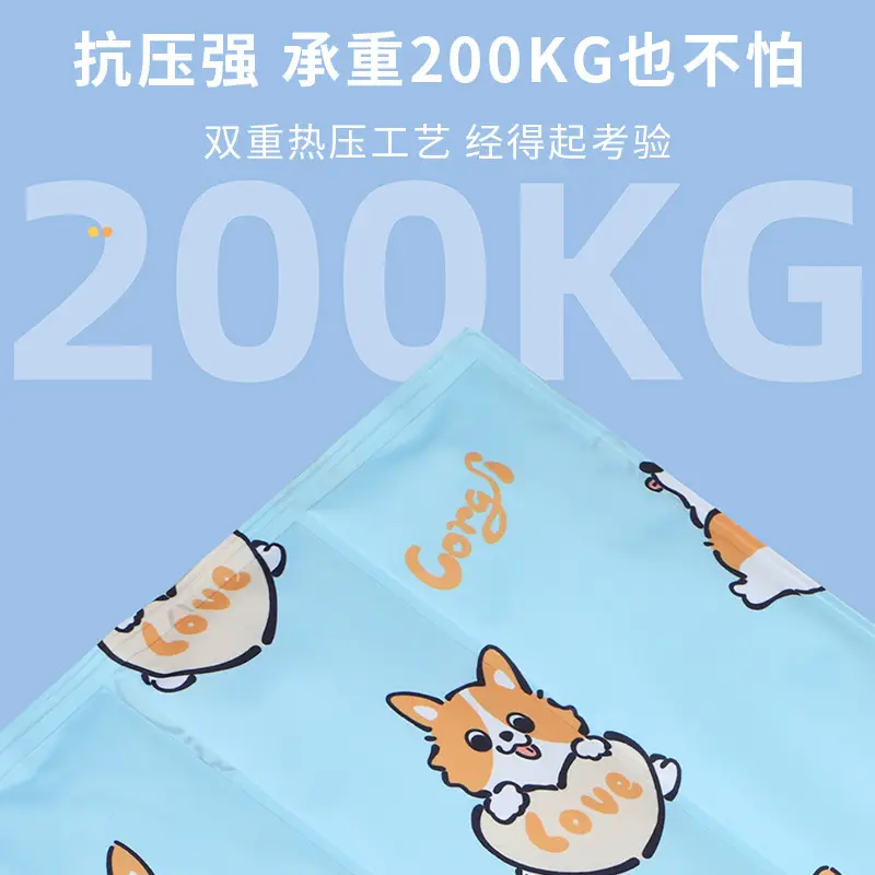 Pet Cooling Sleep Mat Blue Corgi Print - Image 19