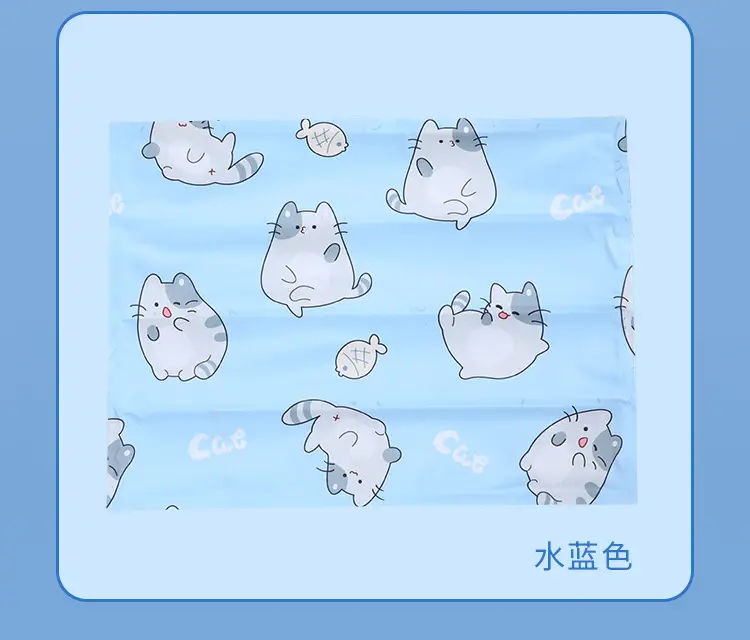 Pet Cooling Sleep Mat Blue Corgi Print — feature 18