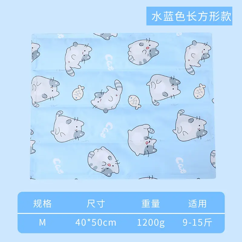 Pet Cooling Sleep Mat Blue Corgi Print - Image 8