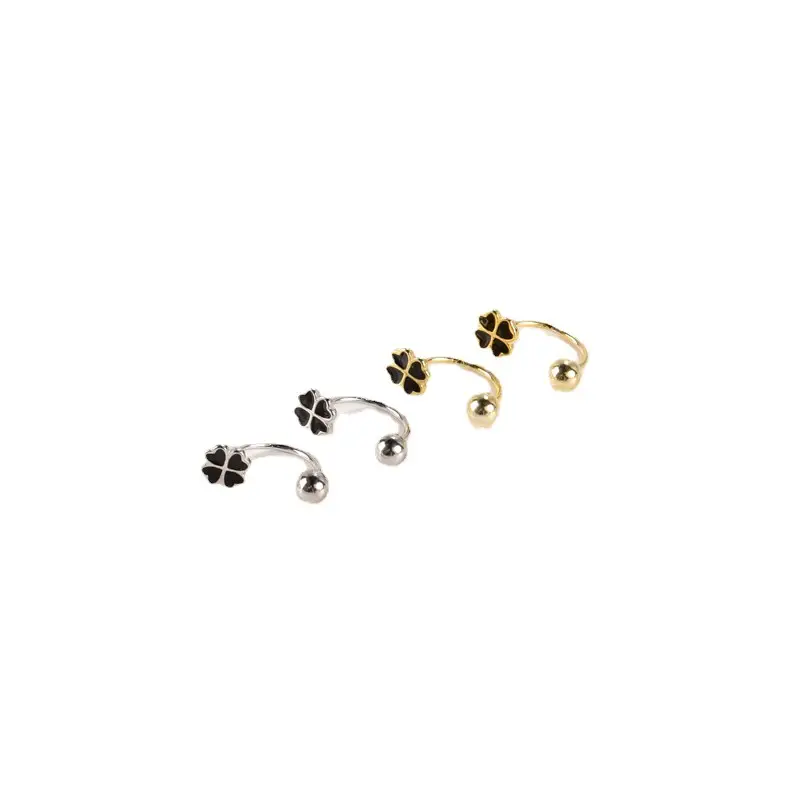 S925 Gold Clover Earrings for Women - Image 5