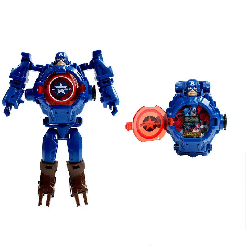 Iron Man Projection Watch for Kids Red Gold