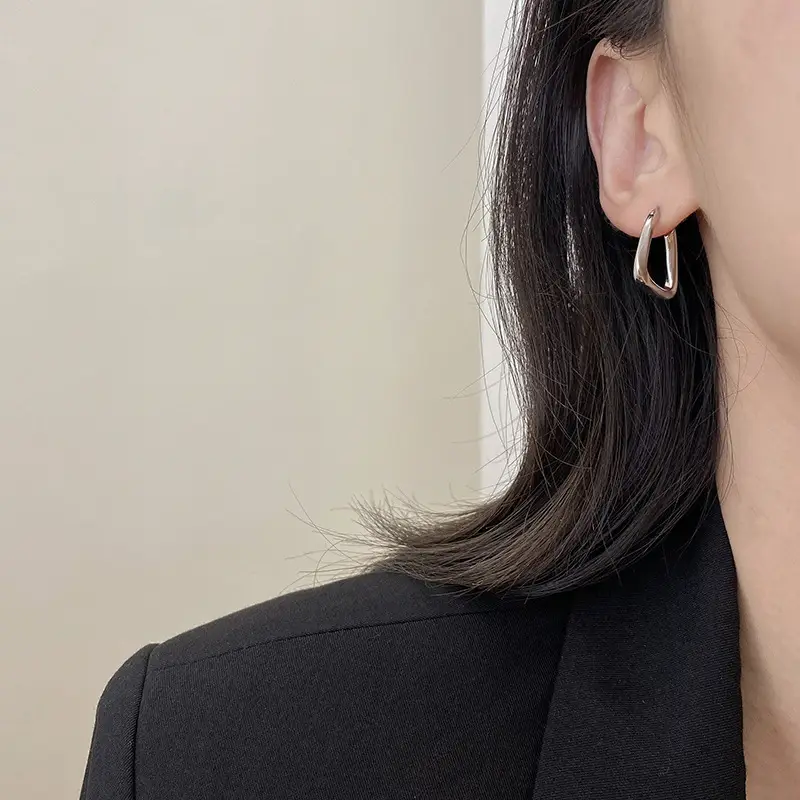 S925 Silver Needle Ear Buckle Women's Cold Style - Image 5