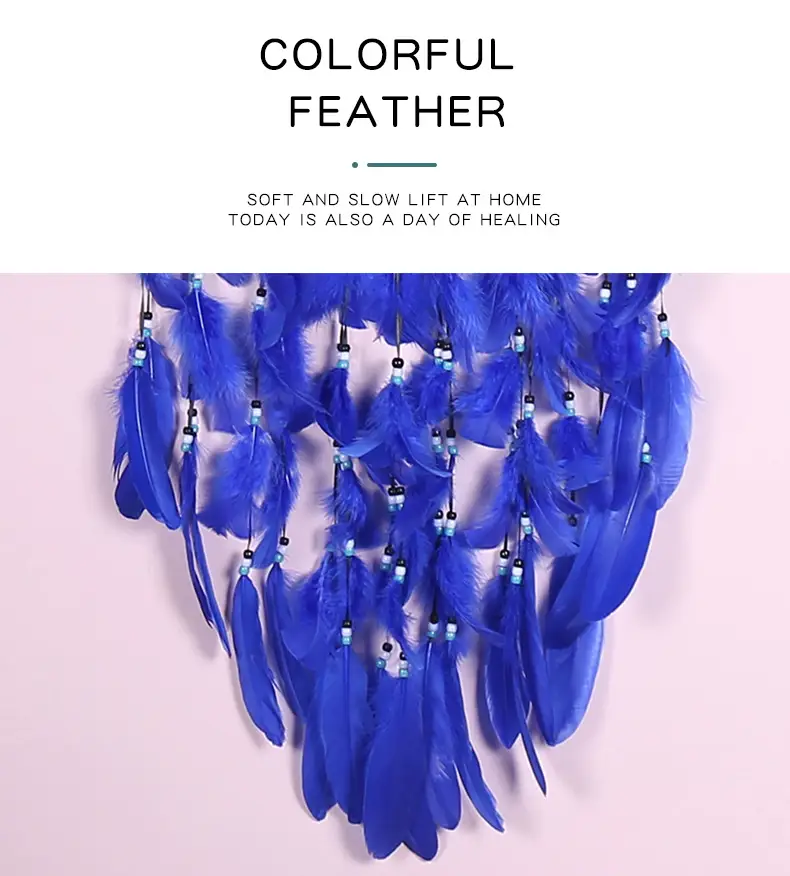 Blue Enchantress Dream Catcher 40cm Feather Decor — feature 5