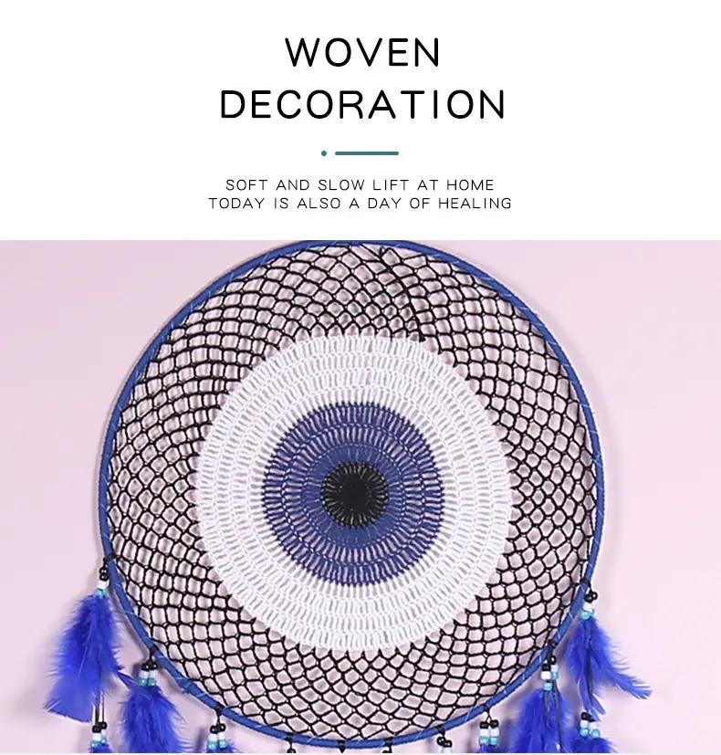 Blue Enchantress Dream Catcher 40cm Feather Decor — feature 6