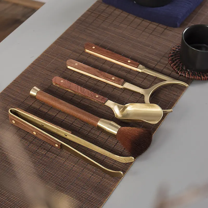 Pure Copper Tea Spoon with Solid Wood Handle - Image 12
