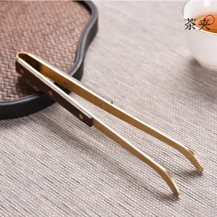 Pure Copper Tea Spoon with Solid Wood Handle - Image 2