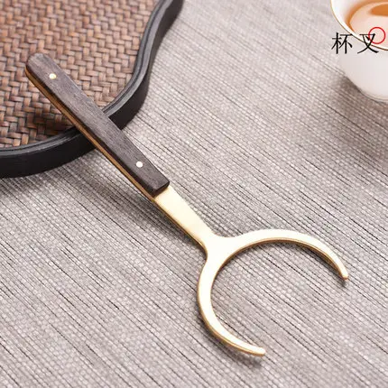 Pure Copper Tea Spoon with Solid Wood Handle - Image 4