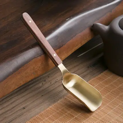 Pure Copper Tea Spoon with Solid Wood Handle - Image 6