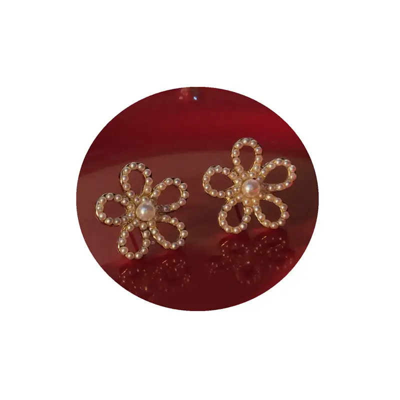 S925 Silver Pearl Flower Earrings for Women - Image 6