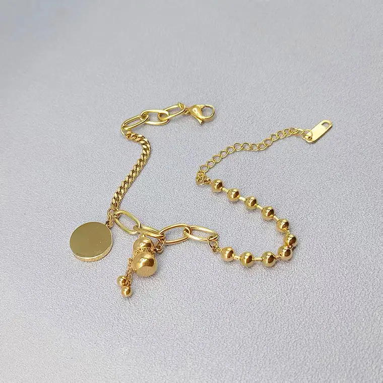18k Rose Gold Gourd Bracelet for Women - Image 3