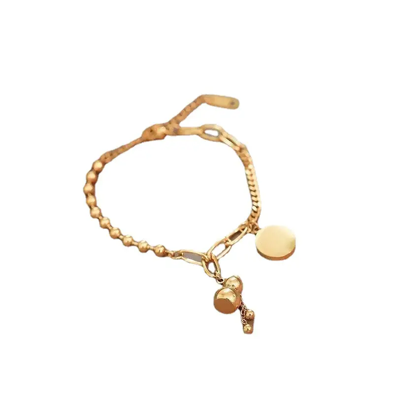 18k Rose Gold Gourd Bracelet for Women - Image 6