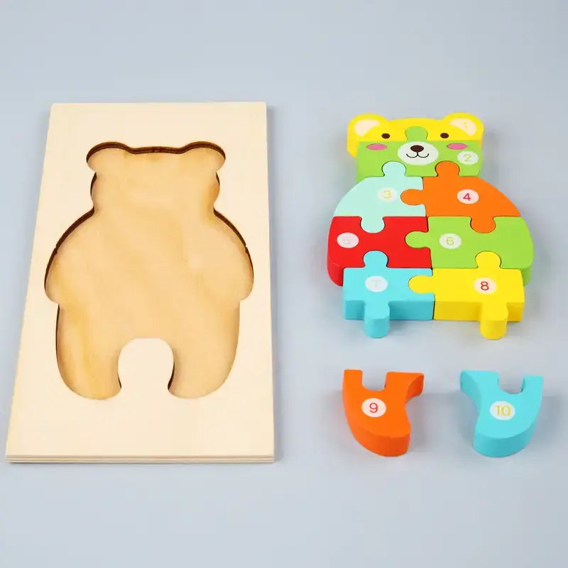 Wooden Puzzle Truck Toy for Kids 1-2 Years