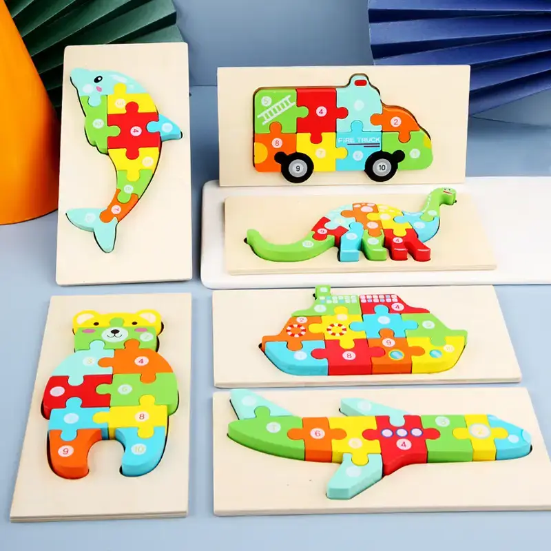 Wooden Puzzle Truck Toy for Kids 1-2 Years