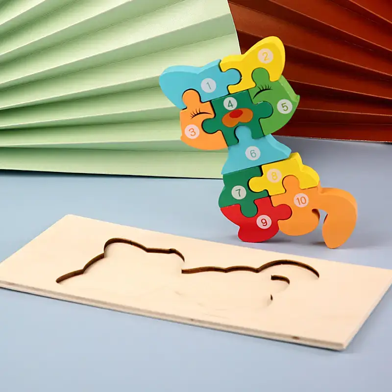 Wooden Puzzle Truck Toy for Kids 1-2 Years