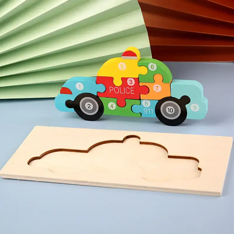 Wooden Puzzle Truck Toy for Kids 1-2 Years