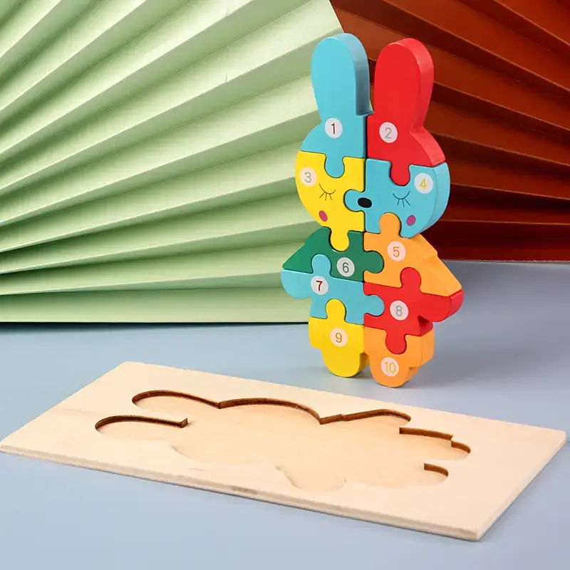 Wooden Puzzle Truck Toy for Kids 1-2 Years