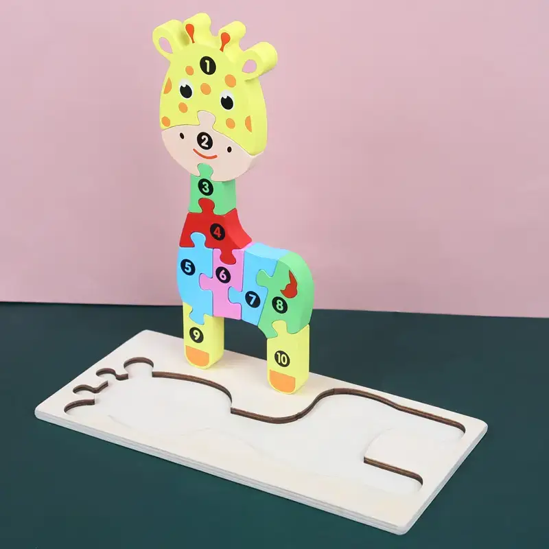 Wooden Puzzle Truck Toy for Kids 1-2 Years