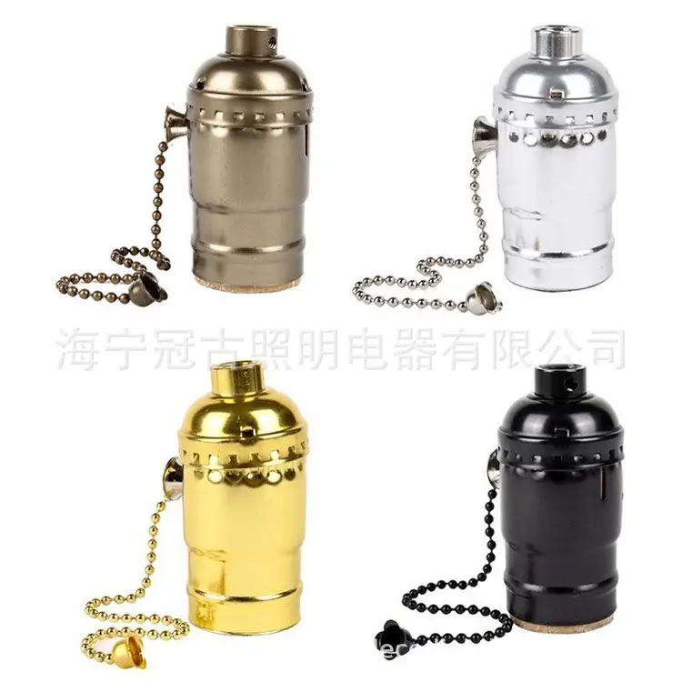 Retro Aluminum Lamp Holder with Screw Zippers - Image 8