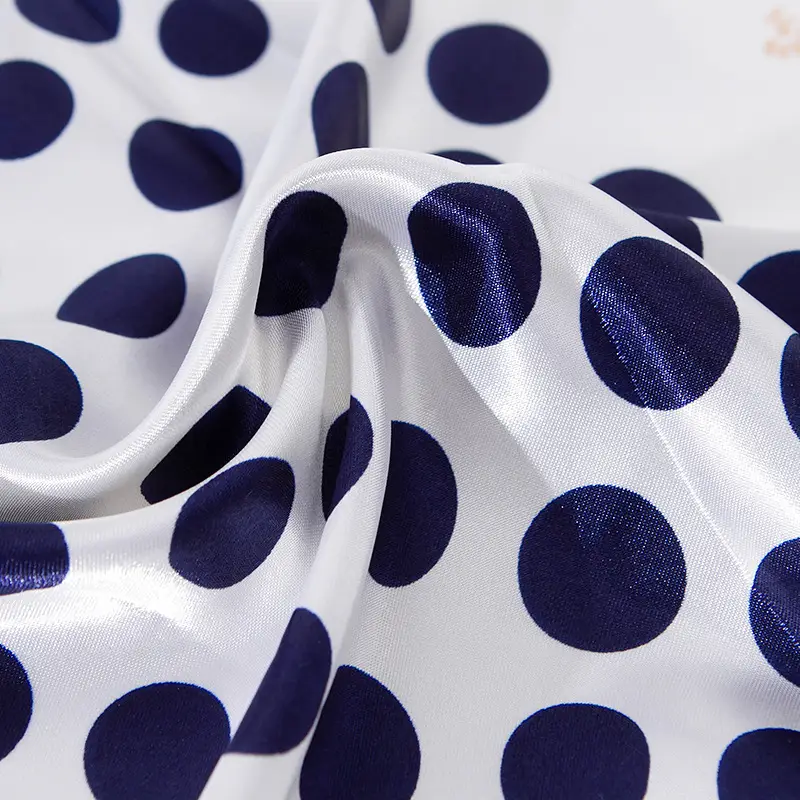Blue and White Porcelain Wave Silk Scarf 90CM