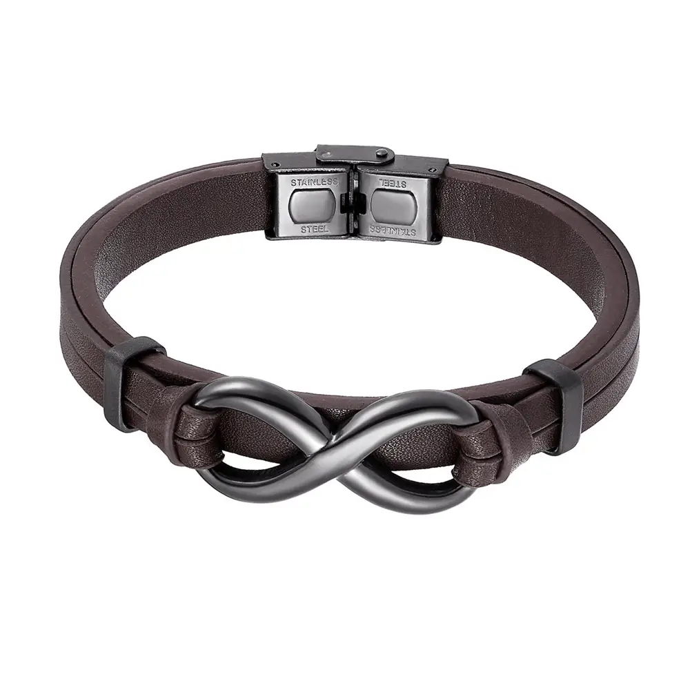 Korean Leather 8-Word Bracelet for Men - Image 6