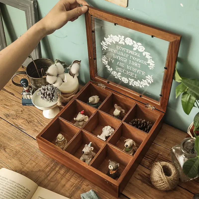 Small Wooden Jewelry Storage Box for Desktop Use - Image 3