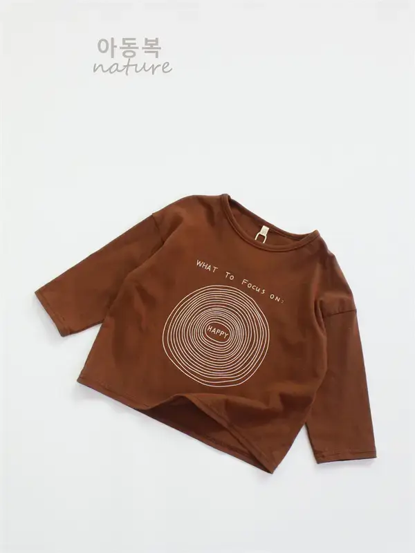 Kids Korean Style Printed T-Shirt Set Brown Polka Dot Pants - Image 6