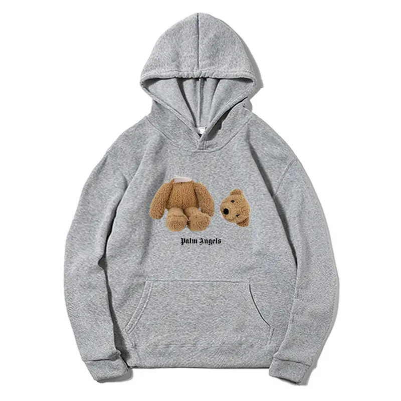 Fleece Lined Hoodie Navy Blue Teddy Bear Print — feature 7