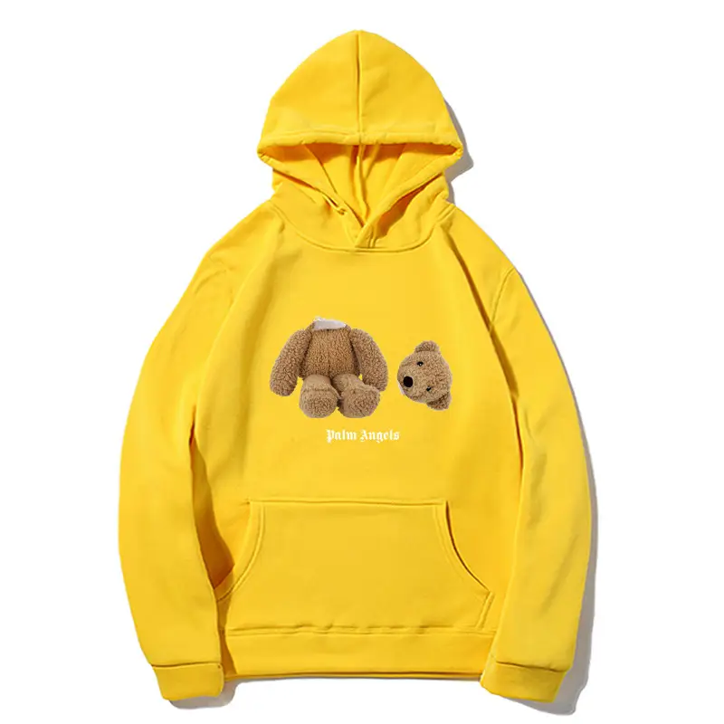 Fleece Lined Hoodie Navy Blue Teddy Bear Print — feature 8