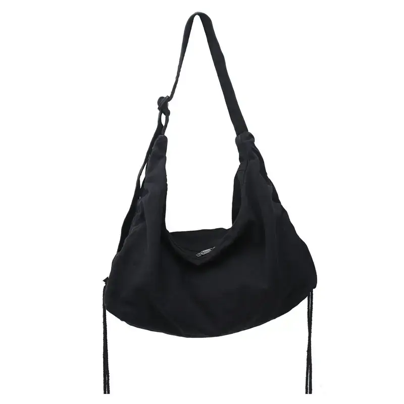 Women's White Crossbody Canvas Bag Large Capacity
