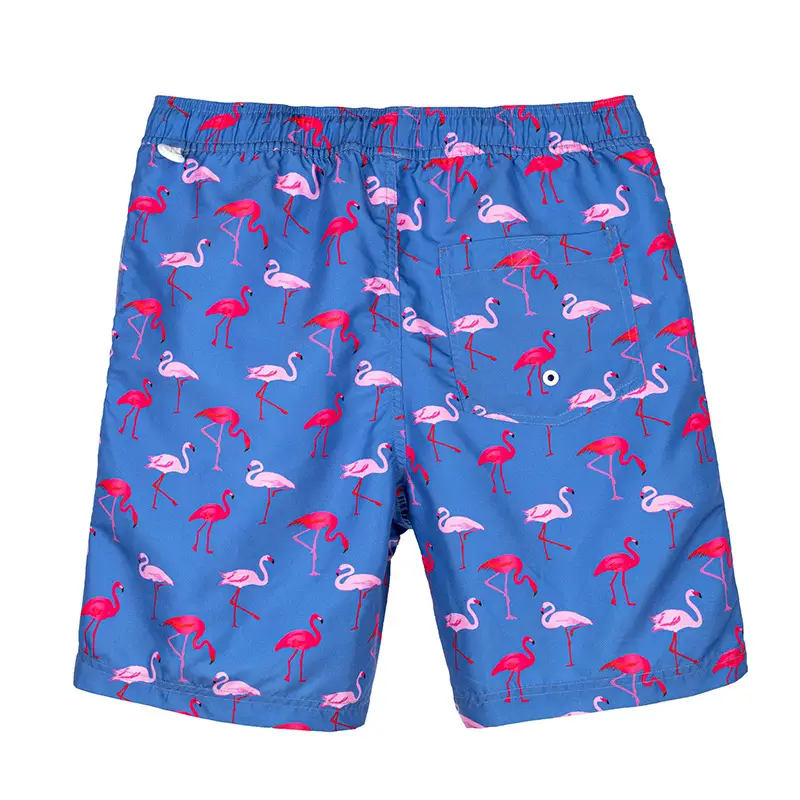 Men Printed Fire Flamette Shorts Blue Loose Summer