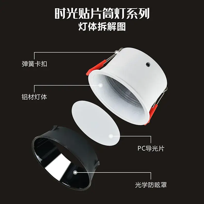 4 Inch LED Ceiling Light with Anti-Scratch Red Handles - Image 12