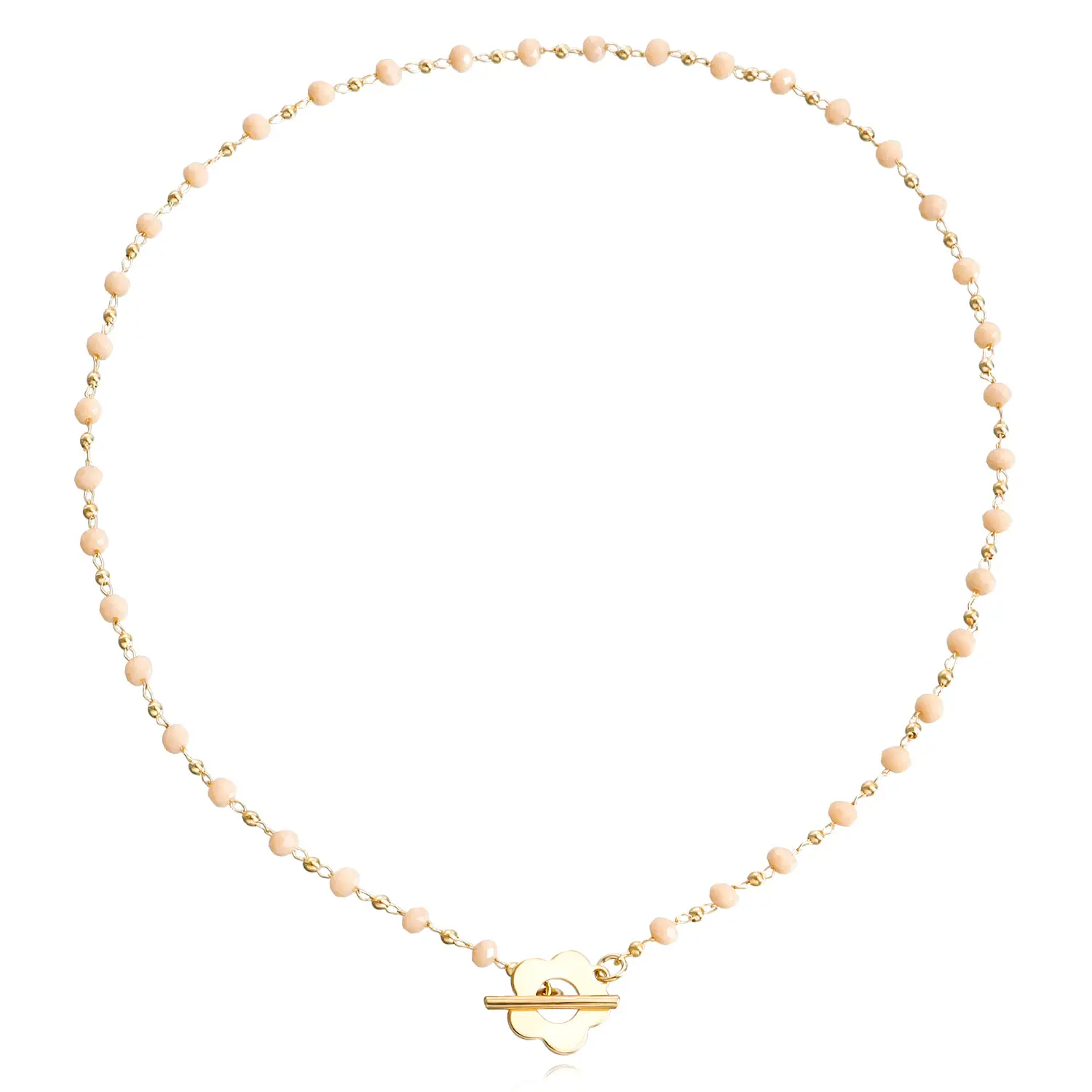 Black Crystal Bead Chain with Gold Clasp