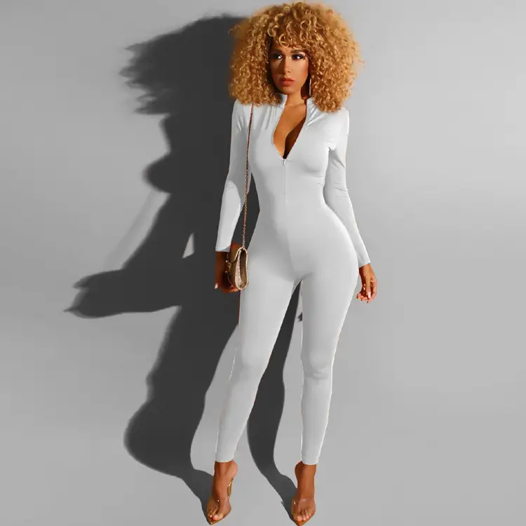 Red Stretch Jumpsuit for Women Sports Fitness Casual